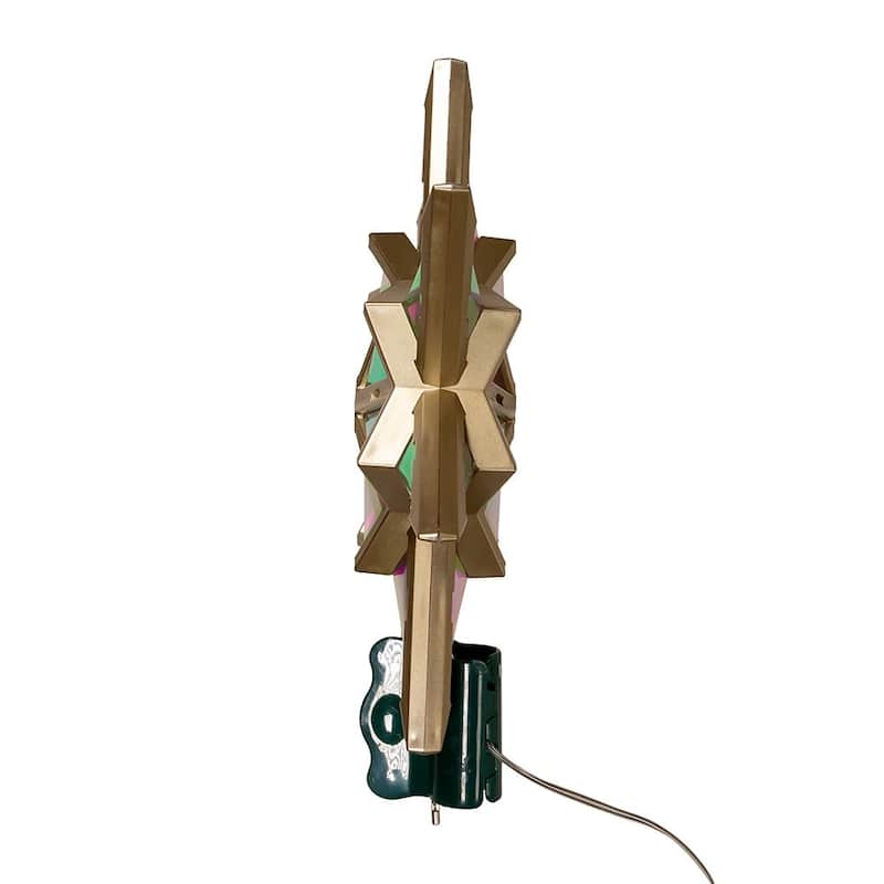 Kurt Adler 11.5-Inch 21-Light 7 Point LED Iridescent Star Tree Topper - Multi