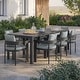 preview thumbnail 14 of 17, Tahoe 9-Piece Outdoor Patio Aluminum Dining Set With Extendable Table by Modway Gray Gray