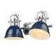 preview thumbnail 4 of 6, Golden Lighting Duncan 2 Light 17" Wide Bathroom Vanity Light