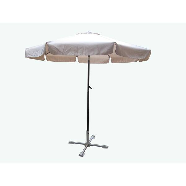 Shop Outdoor Patio Market Umbrella 8 Ft With Hand Crank Beige Overstock 22577340