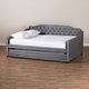 preview thumbnail 12 of 18, Silver Orchid Titus Contemporary Tufted Velvet Daybed with Trundle