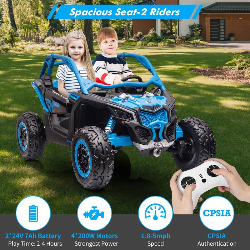 2-Seater Licensed Can-Am Electric Off-Road Ride-On UTV Car for Kids Best Gifts