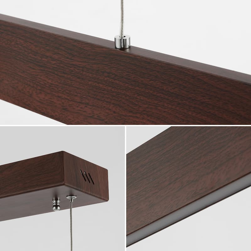 Julian 40" Dimmable Adjustable Integrated LED Metal Linear Pendant, by JONATHAN Y
