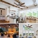 preview thumbnail 37 of 36, 52-Inch Ceiling Fan with Light and 5 Wood Blades, Dimmable LED with Memory Function, DC Motor, IP65 Rated