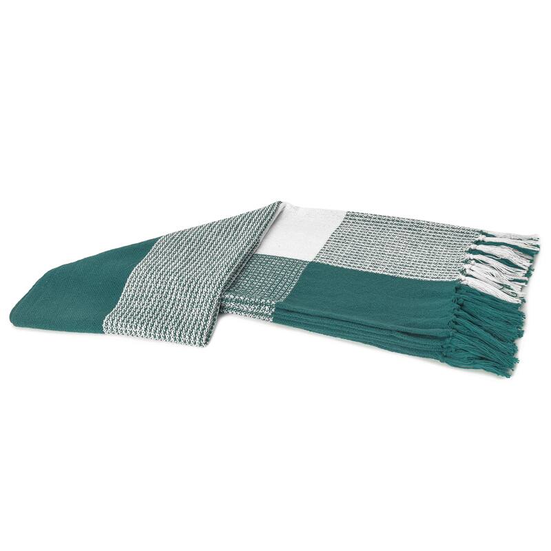 Sevita Hand-Woven Plaid Standard Size Throw Blanket