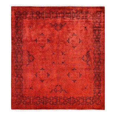 Overdyed One-of-a-Kind Hand-Knotted Area Rug - Orange - 6' 3" x 6' 10"