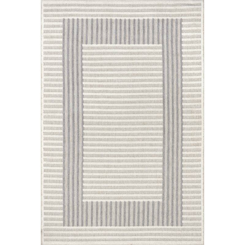 Nuloom Nicka Striped Border Machine Washable Area Rug