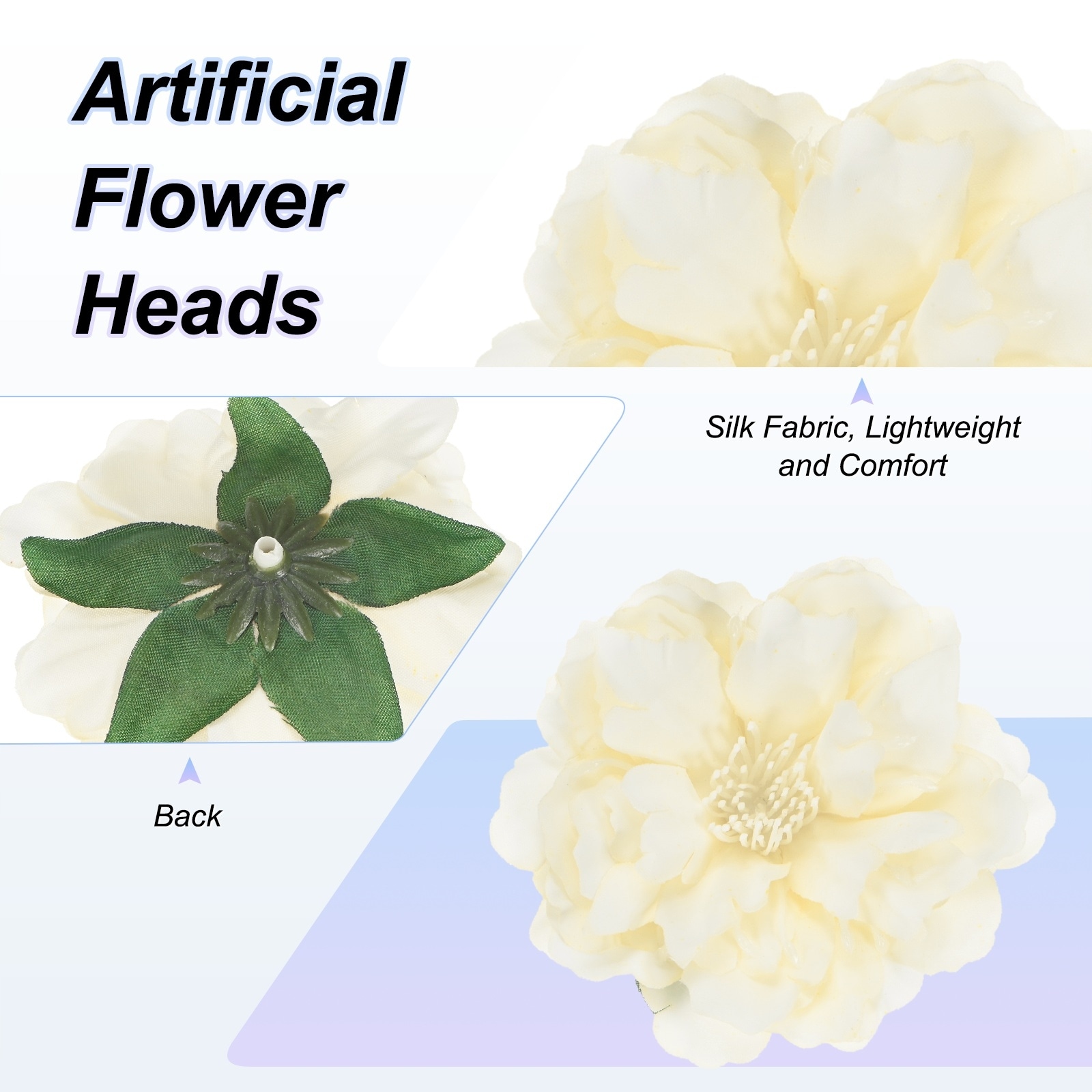 Artificial Peonies Heads, Silk Faux Peony Head for Wedding/Bouquet/Flower Wall/DIY Crafts/Party Decoration