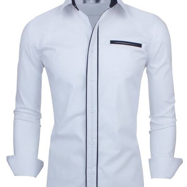 Shop Fashion Men S Long Sleeve Dress Shirts British Style Men S