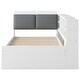 preview thumbnail 9 of 20, Wood Twin Size platform bed with Trundle, Shelves and Storage Headboard