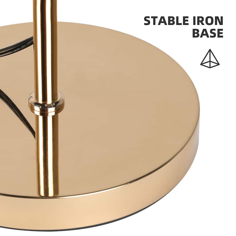 61 in Modern Floor lamp Corner Pole Lamp, Tall Lamp with Drum Shade - Gold