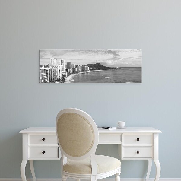 Easy Art Prints Panoramic Images's 'Volcanic mountain, Diamond Head, Waikiki, Oahu, Honolulu, Hawaii' Canvas Art