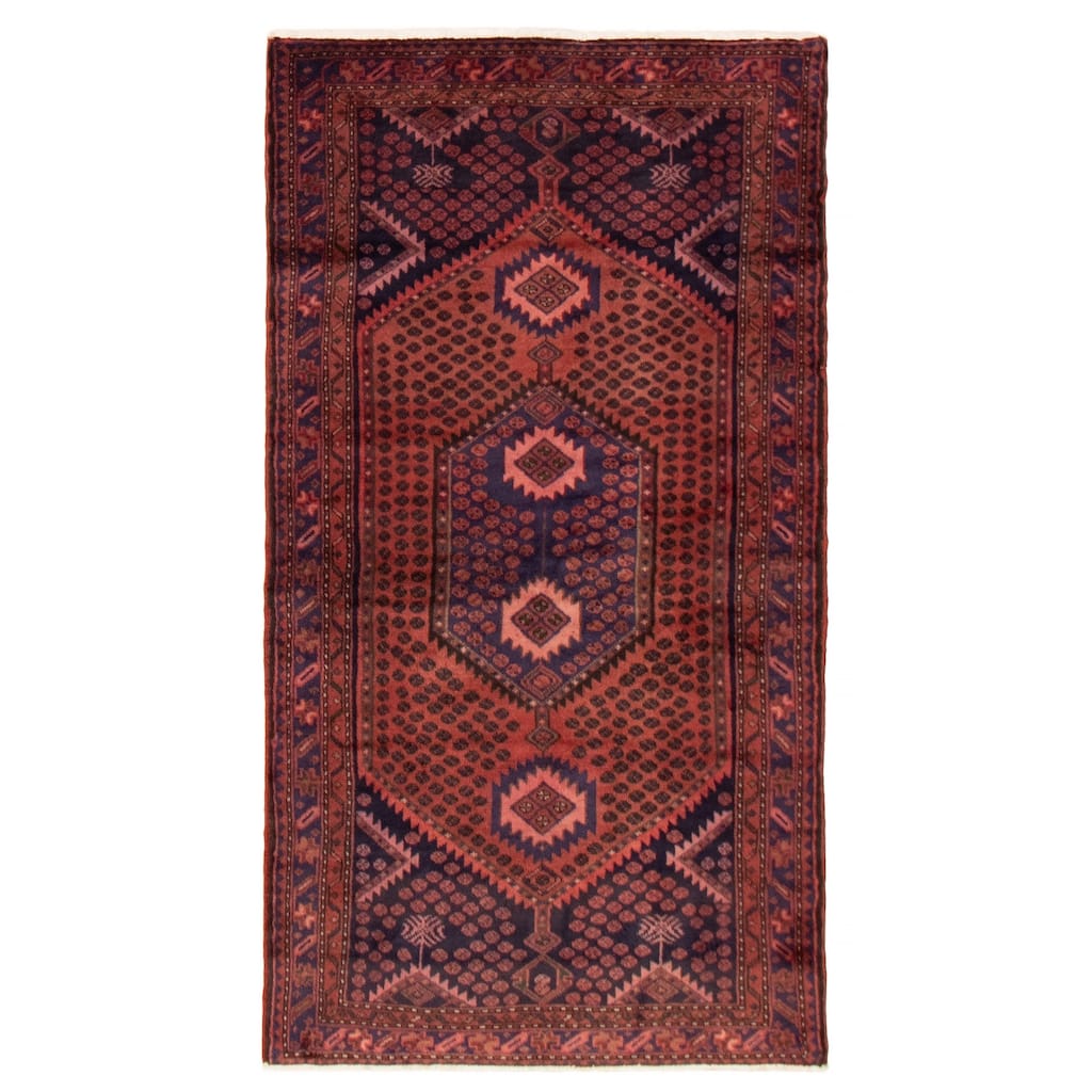 ECARPETGALLERY Hand-knotted Andelz Red Wool Rug - 3'7 x 6'6