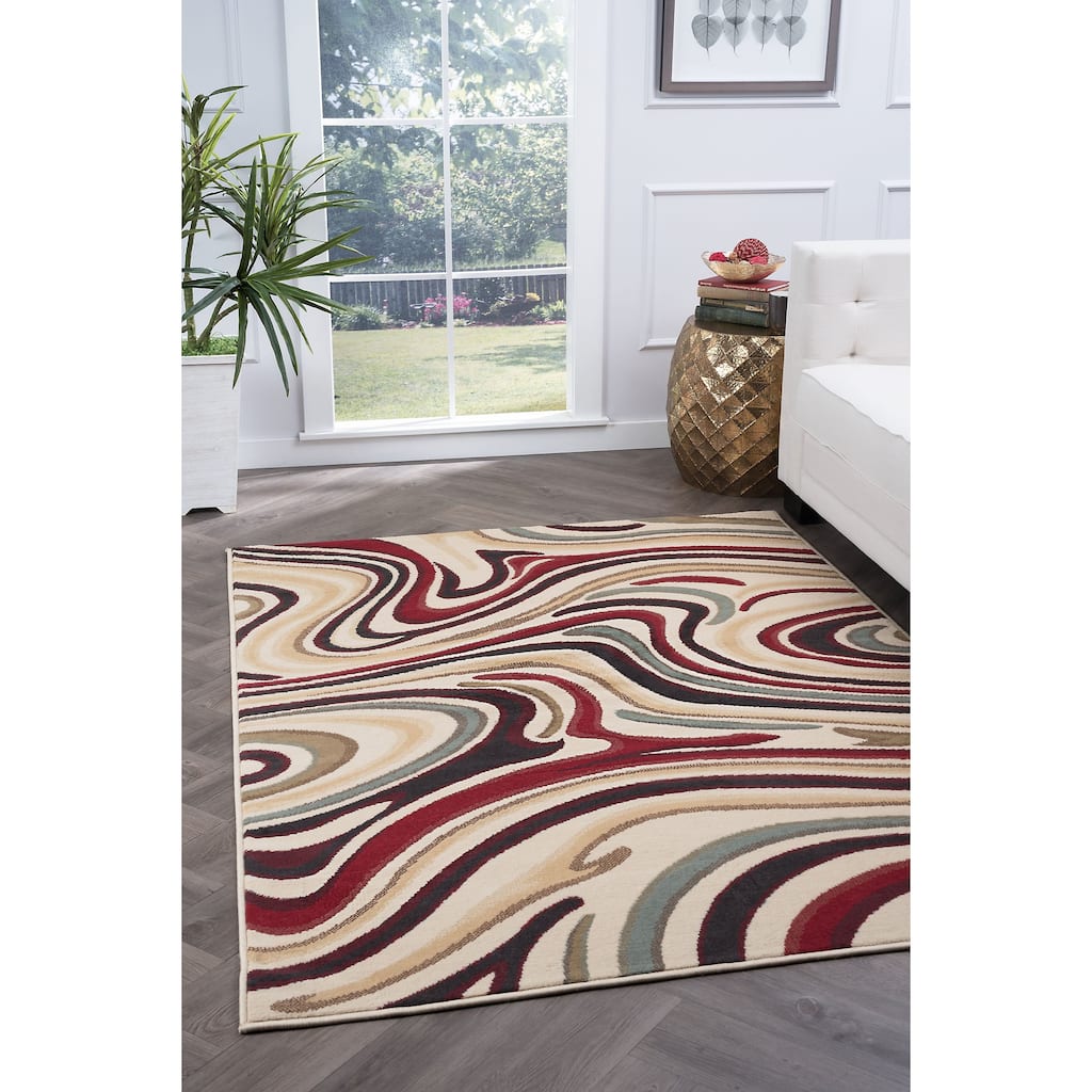 Lagoon Modern & Contemporary Abstract Indoor Area Rug