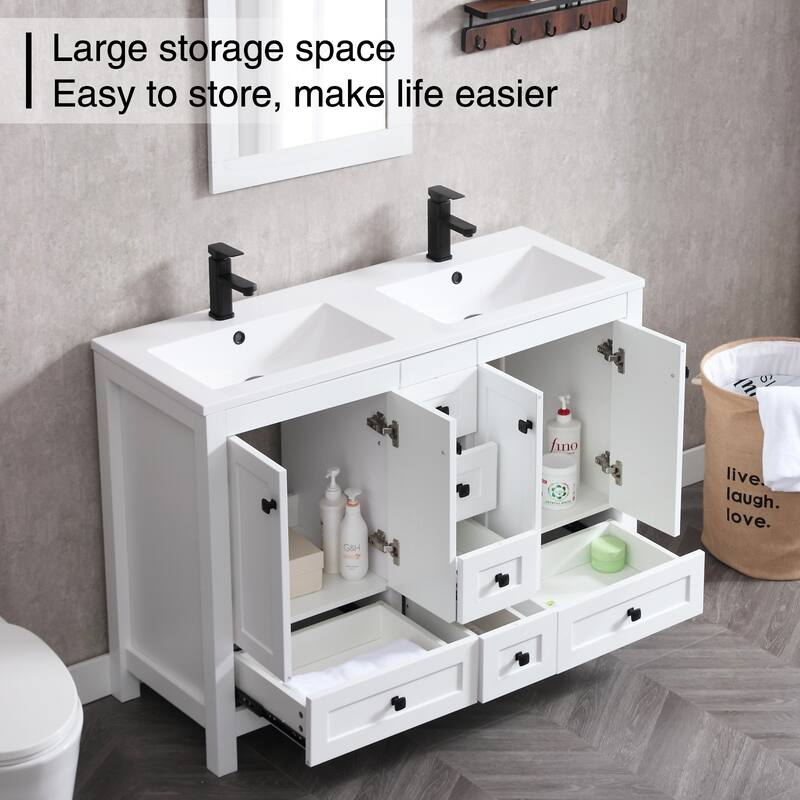 Bathroom Vanity Set W/Drop in Sink Faucet Cabinet Combo