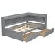 preview thumbnail 4 of 12, Rubber Wood Twin Loft Bed w/Storage Cabinet,Drawers and Pull Out Desk