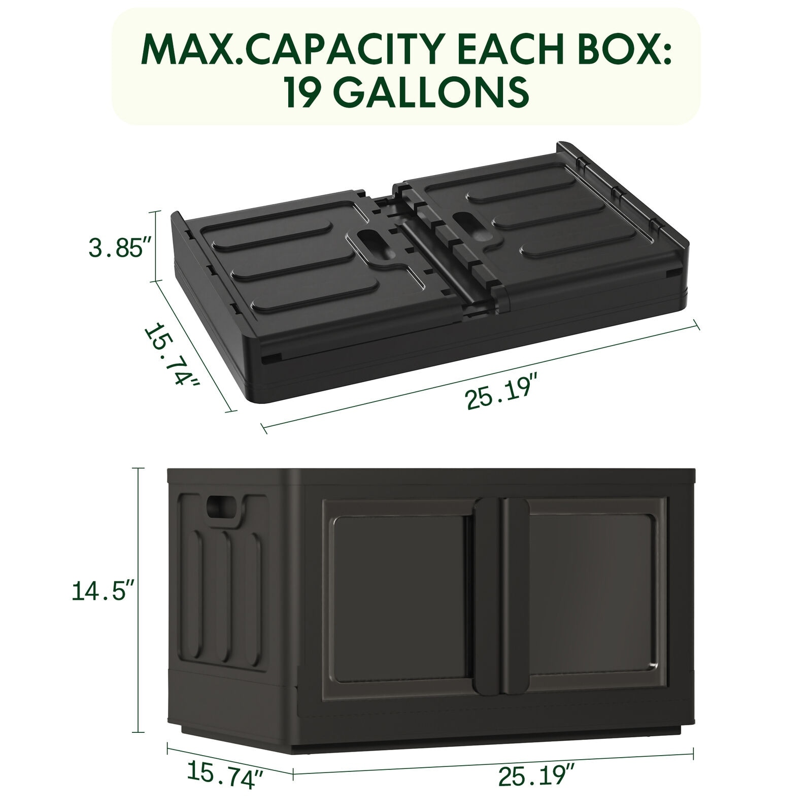 FLEXIMOUNTS 8.4 Gal Collapsible Plastic Storage Bins Folding Storage Box  Storage Organizer with Doors Milky White,Black - On Sale - Bed Bath &  Beyond - 38406998