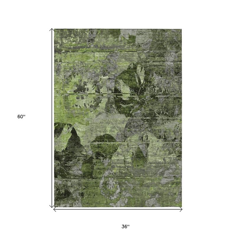 Mami Artistic Abstract Weather Resistant Classic Meets Modern Outdoor Rug