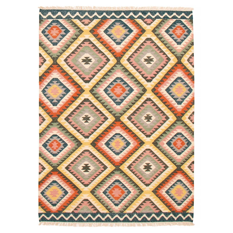 Ankara Multi Color Kilim 5'4" x 7'5" - 5'4 x 7'5 - Multi Color - 5'4 x 7'5