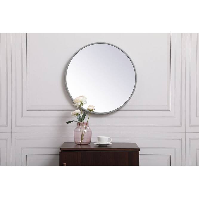 Elegant Lighting Eternity 18" Diameter Circular Beveled Metal Framed