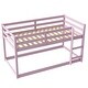 preview thumbnail 8 of 10, Pink Twin Size Wood Loft Bed with Ladder and Fence for Kids