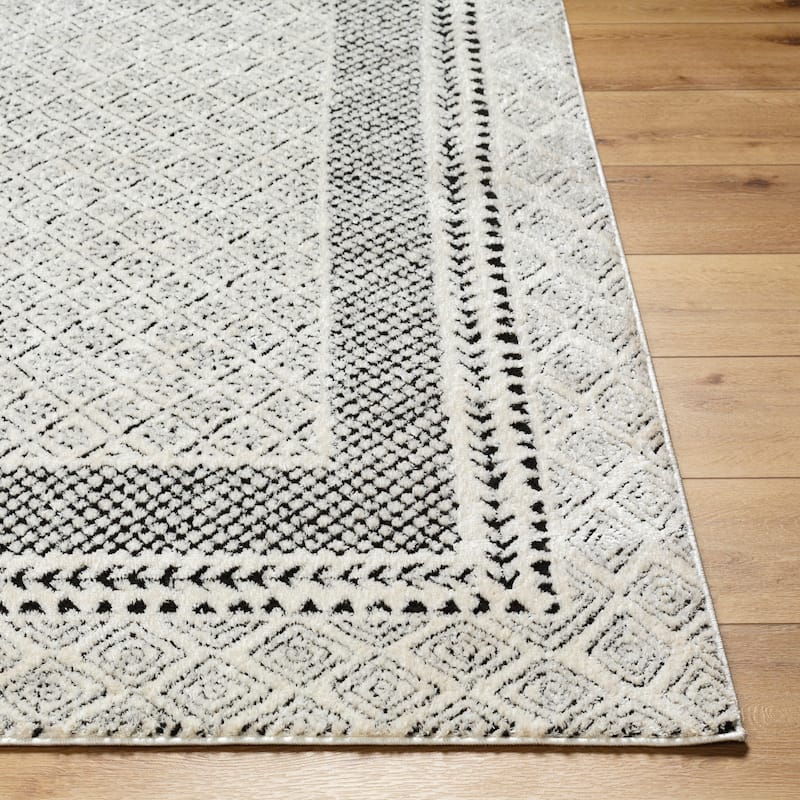 Livabliss Freud Bohemian Bordered Area Rug