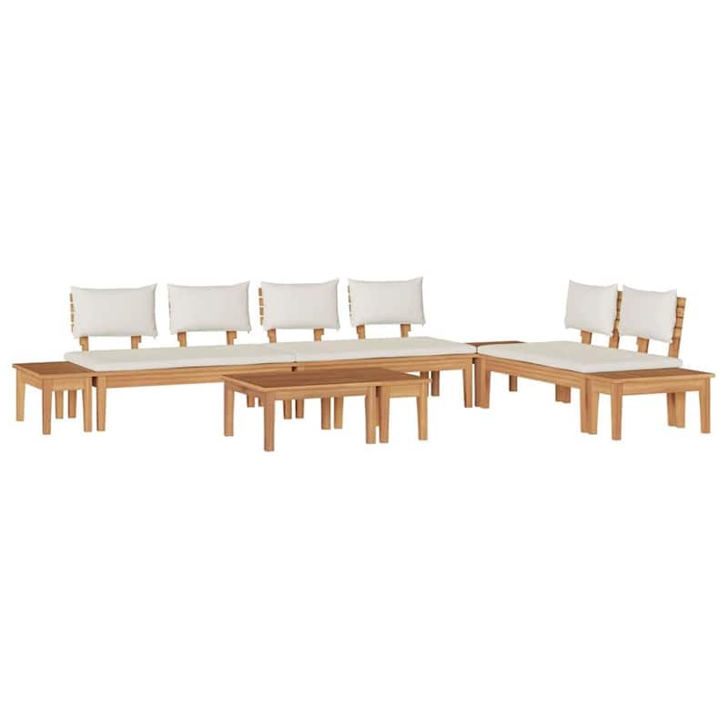 vidaXL Garden Bench Set with Cushion 3/4/5 pcs - 23.6" x 23.6" x 11.8