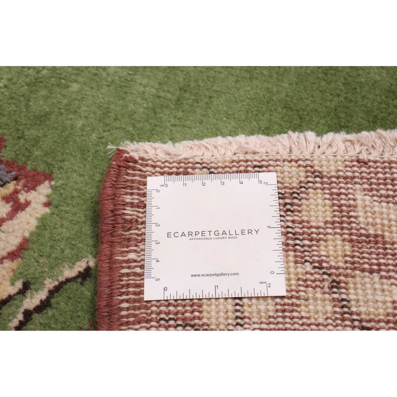 ECARPETGALLERY Hand-knotted Melis Vintage Green Wool Rug - 5'8 x 9'0