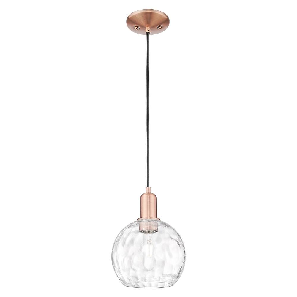 Innovations Lighting Endless Possibilities Arcadia - Athens Water Glass - 1 Light 8" Cord Hung Mini Pendant