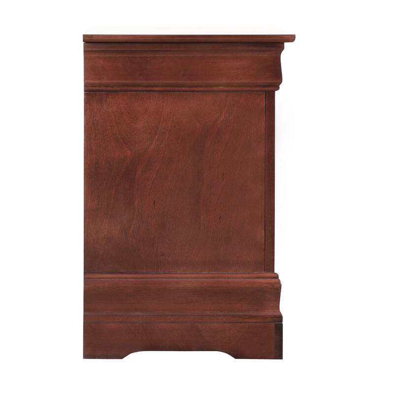 Cherry Nightstand 24x22x16 with One Spacious Drawer, Compact Bedside Table for Bedroom Storage and Warm Stylish Accent