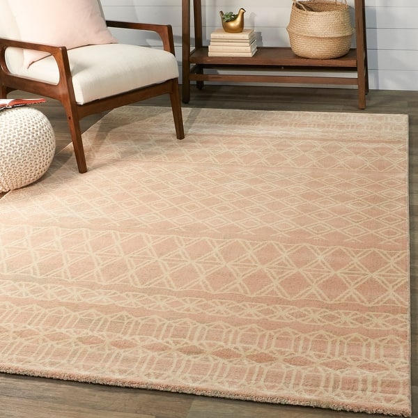 slide 2 of 26, Nadra Geometric Indoor Area Rug 7'10" x 10' - Pale Pink