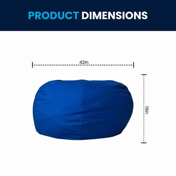 dimension image slide 21 of 22, Oversized Refillable Bean Bag Chair for Kids and Adults