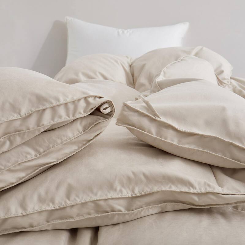 All Season Medium to Extra Warmth White Feather Down Comforter Duvet Insert