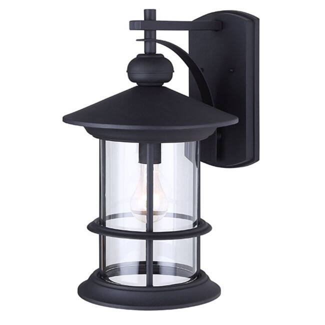 Canarm Treehouse Single Light 19" High Outdoor Wall Sconce - Black