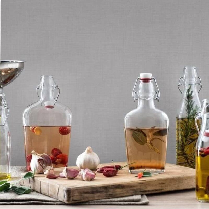 Bormioli Rocco Set of 4 Swing Top Bottles - 8.5 Ounce