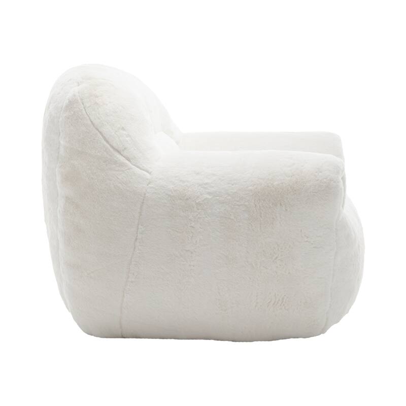 GDFStudio - Faux Fur 42.5" Supportive Bean Bag Sofa with Back Support