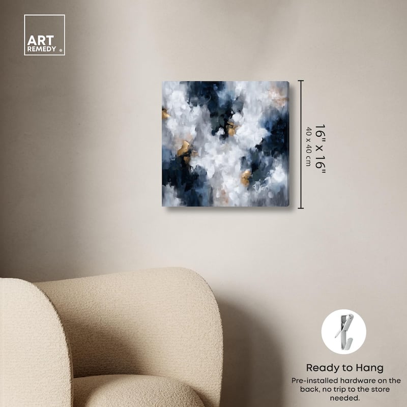 Midnight and Ivory I Canvas by Art Remedy, Gallery Wrapped