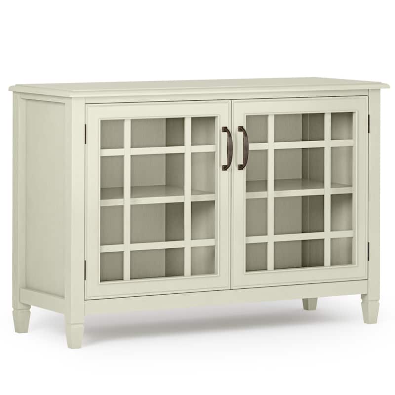 WYNDENHALL Hampshire SOLID WOOD 46 inch Wide Traditional Low Storage Cabinet - 46"w x 17"d x 31" h