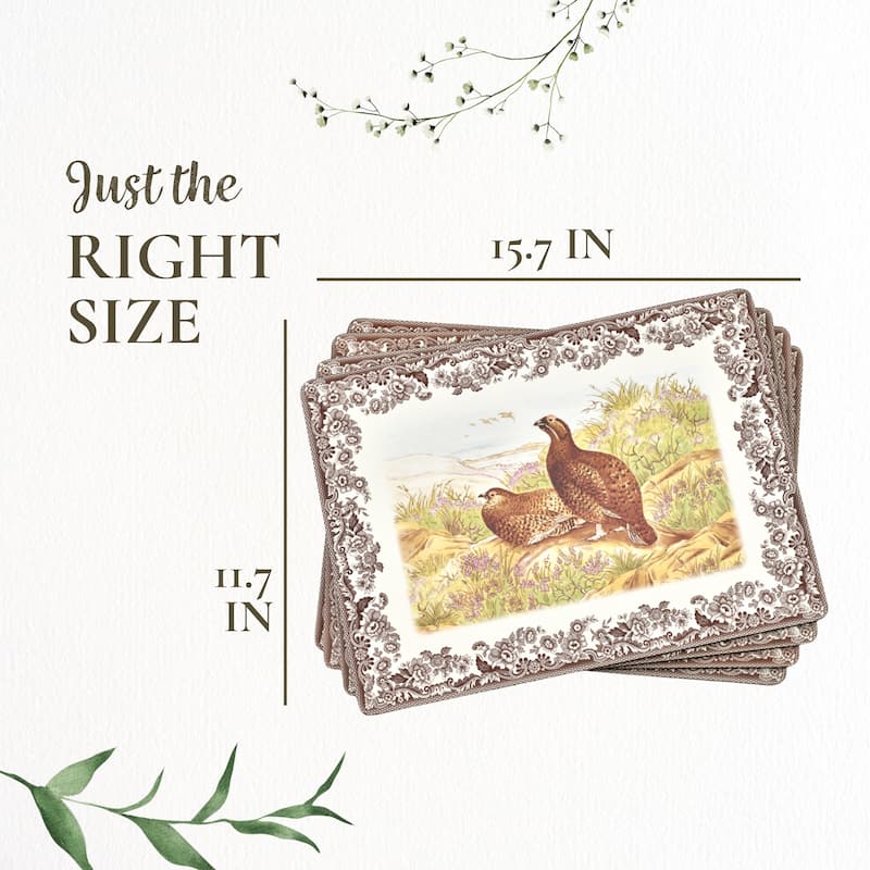 Pimpernel Set of 4 Spode Woodland Placemats - 15.7 inches x 11.7 each