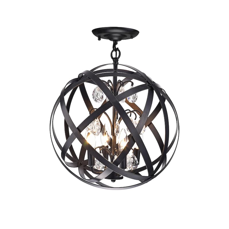 Augusta Semi-Flush 4-Light Globe Chandelier