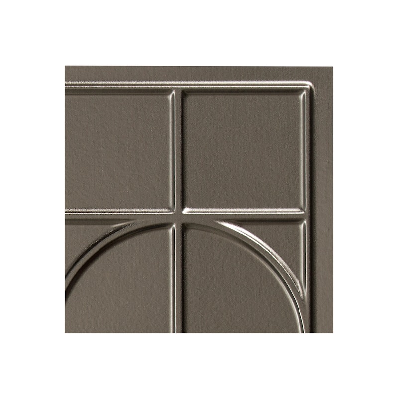 FASÄDE Crescent Decorative Vinyl Backsplash Panel - 6X6 Inch Sample - Brushed Nickel
