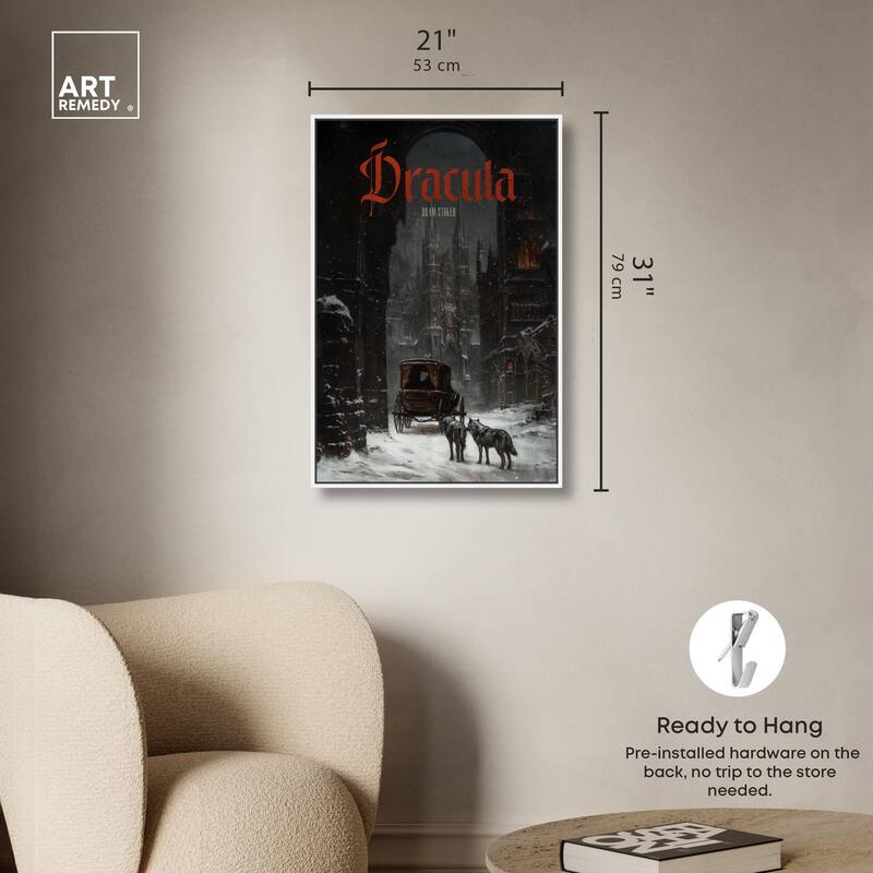 Dracula Gothic Cover Canvas by Art Remedy