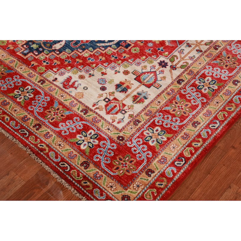 Vegetable Dye Ziegler Area Rug Handmade Oriental Wool Carpet - 6'7"x 9'9"