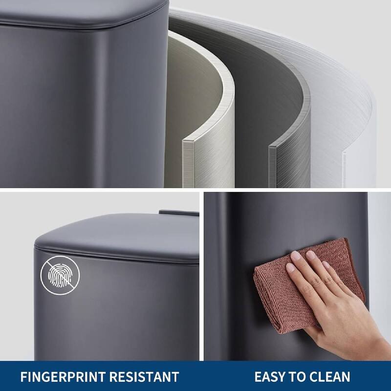 8 Gallon Step-On Kitchen Trash Can, Garbage Can for Home Office Bedroom