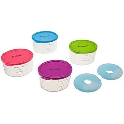 Fit & Fresh Multicolored Portion Control Containers, 1 Cup (Set of 4)