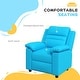 preview thumbnail 3 of 15, Kids Recliner Chair, Toddler Leather Sofa Lounge Chair with Armrest, Footrest, Headrest for Boys and Girls 3-9 Years Old