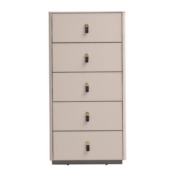 leather dresser organizer FUKAYI Faux Saddle Tall Dresser, Bedroom with 5 Drawers Storage Tower - Bed Bath & Beyond sculpted basics