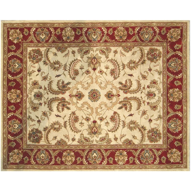 Bono Hand Tufted Traditional Non Skid Stain Resistant Area Rug By HomeRoots - 132' X '96' X '0.5