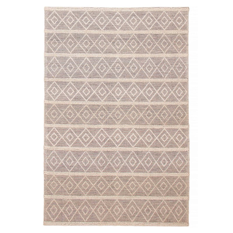 ECARPETGALLERY Braid weave Sienna Taupe Wool Rug - 6'0 x 9'1 - Taupe - 6'0 x 9'1