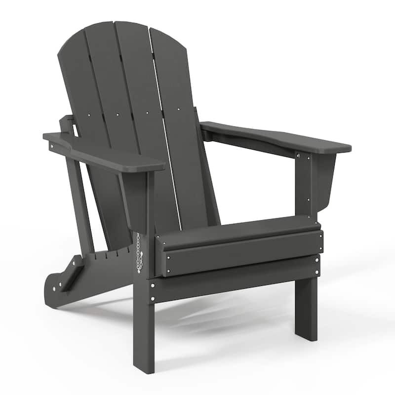 Polytrends Laguna Weather Resistant Outdoor Patio Folding Adirondack Chairs (Set of 2)